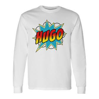 Youth Boys Hugo Comic Book Superhero Name Long Sleeve T-Shirt - Seseable