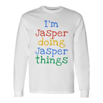 Youth I'm Jasper Doing Jasper Things Cute Personalised Long Sleeve T-Shirt - Seseable