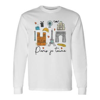 Youth Paris Je T'aime Paris Lover Traveling France Baby Toddler Long Sleeve T-Shirt - Thegiftio UK