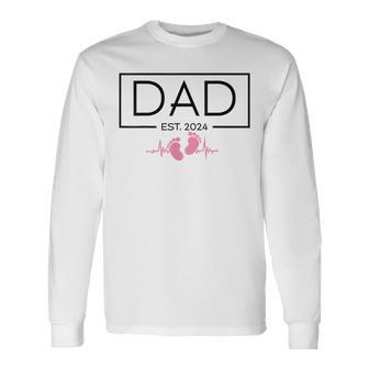 Zum Papa Befördert 2024 Neuer Papaatertag Baby Neuer Papa Langarmshirts - Geschenkecke