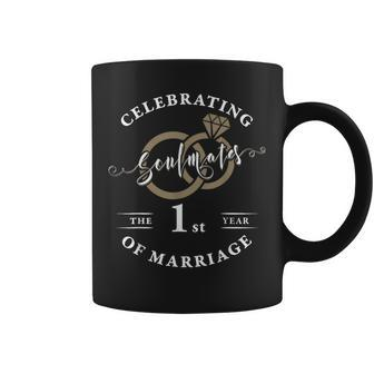 1 Year Wedding Anniversary Couple Husband Wife Matching Coffee Mug - Monsterry CA