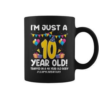 10 Leap Day 2024 40 Years Old Birthday Leap Year Feb 29Th Coffee Mug - Seseable