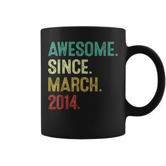 10 Year Old Awesome Since March 2014 10Th Birthday Coffee Mug | Mazezy