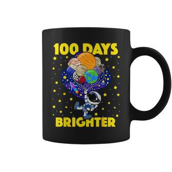 100 Days Brighter 100Th Day Of School Astronaut Space Coffee Mug - Thegiftio UK