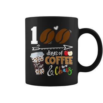 100 Days Of Coffee 100Th Day Of School For Teacher Student Coffee Mug - Monsterry UK