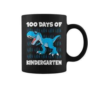 100 Days Of Kindergarten Trex Dinosaur 100Th Day School Boys Coffee Mug - Thegiftio UK