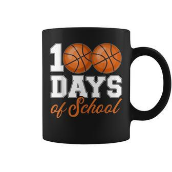 100 Days Of School For 100Th Day Basketball Student Teacher Coffee Mug | Mazezy CA