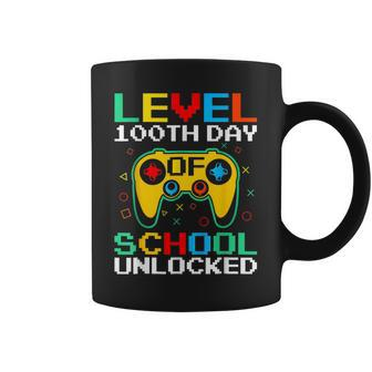 100 Days Of School Boys 100Th Day Of School Level Unlocked Coffee Mug - Thegiftio UK