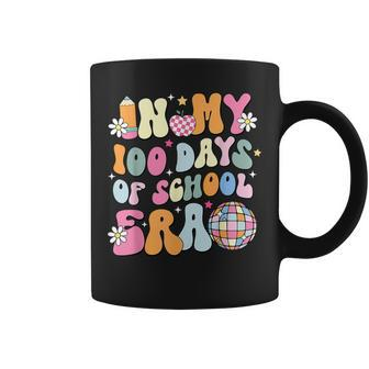 In My 100 Days Of School Era Groovy Retro Student Teacher Coffee Mug | Seseable CA