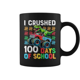 100 Days Of School Monster Truck 100Th Day Of School T-Rex Coffee Mug - Seseable