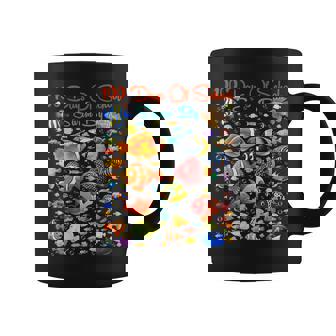 100 Days Of School Swam By Ocean Fishes 100 Days Smarter Kid Coffee Mug | Mazezy