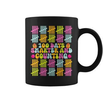 100 Days Smarter Counting Tally Marks 100Th Day Of School Coffee Mug - Monsterry DE