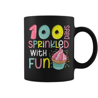 100 Days Sprinkled With Fun Cupcake 100Th Day Of School Girl Coffee Mug - Monsterry DE