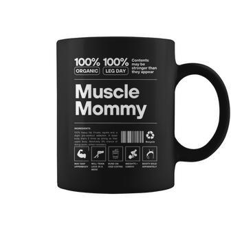 100 Muscle Mommy Bodybuilding Gym Fit On Back Coffee Mug - Seseable