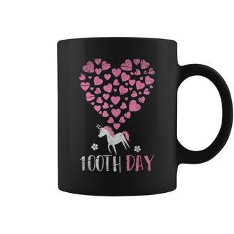 100Th Day Heart Unicorn Love Student 100 Days Of School Coffee Mug - Monsterry UK