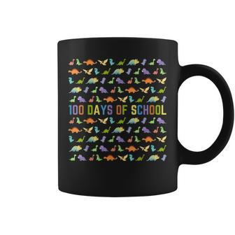 100Th Day Of School Dinosaurs Easy 100 Days Of School Coffee Mug - Monsterry