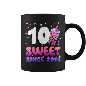 10Th Birthday 10 Yrs Old Girl Bubble Boba Tea Anime Coffee Mug - Monsterry DE