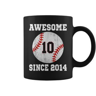 10Th Birthday Baseball Player 10 Years Old Vintage Sports Coffee Mug - Seseable