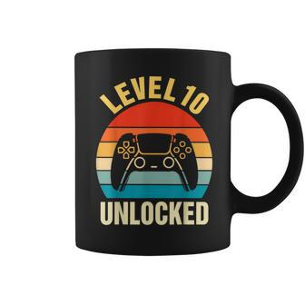 10Th Birthday Boy Level 10 Unlocked Video Gamer 10 Years Old Coffee Mug - Thegiftio UK