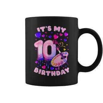 10Th Birthday Girl 10 Years Painting Art Number 10 Coffee Mug - Seseable