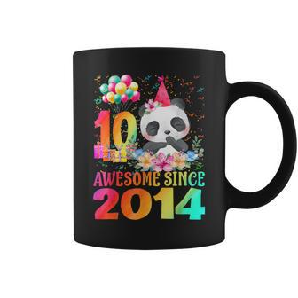 10Years Old 10Th Birthday Panda Awesome Since 2014 Coffee Mug - Seseable