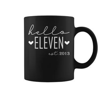11 Years Old Hello Eleven Est 2013 11Th Birthday Girls Coffee Mug | Mazezy