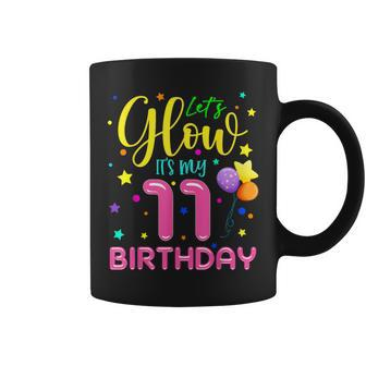 11Th B-Day Let's Glow It's My 11 Year Old Birthday Matching Coffee Mug - Monsterry