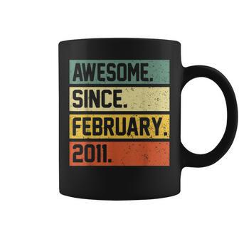 11Th Birthday 11 Year Old Awesome Since February 2011 Coffee Mug | Crazezy UK