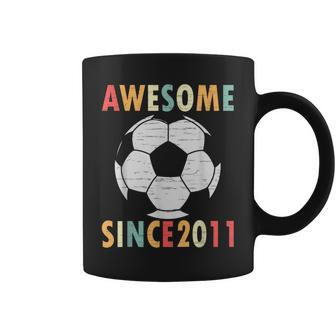 11Th Birthday Soccer Lover 11 Years Old Vintage Retro Coffee Mug - Monsterry UK