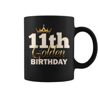 11Th Golden Birthday Age Crown 11 Year Old B-Day Coffee Mug - Seseable