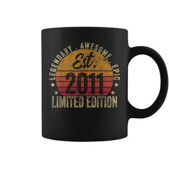 12Th Birthday Vintage 12 Year Old Est 2011 Limited Edition Coffee Mug - Monsterry
