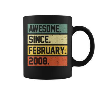 14Th Birthday 14 Year Old Awesome Since February 2008 Coffee Mug | Crazezy CA