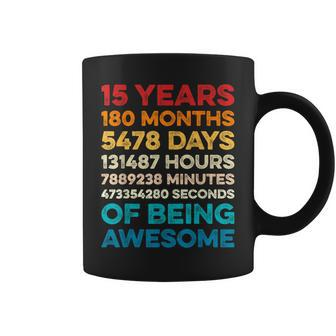 15Th Birthday 15 Years Of Being Awesome Vintage 15 Years Old Coffee Mug - Monsterry AU