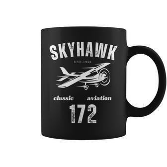 172 Skyhawk Airplane Classic Vintage Aviation Private Pilot Coffee Mug - Monsterry