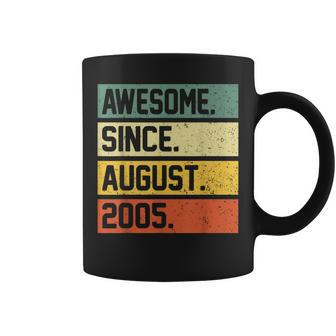 17Th Birthday 17 Year Old Awesome Since August 2005 Coffee Mug | Crazezy