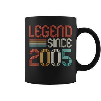 18Th Birthday Legend Since 2005 18 Years Old Vintage Coffee Mug - Monsterry