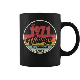 1971 Vintage T Birthday Retro Style Coffee Mug - Seseable
