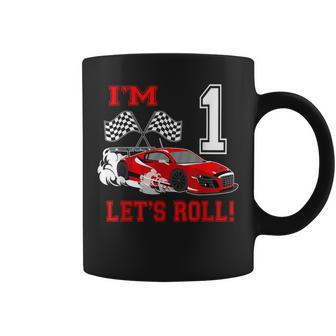 1St Birthday Race Car 1 Year Old Let's Roll Toddler Boy Coffee Mug - Monsterry