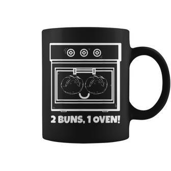 2 Buns 1 Oven Twins Announcement Twins Pregnancy Coffee Mug - Monsterry AU
