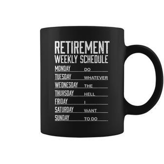 2023 Retired For Women Retirement Weekly Schedule Coffee Mug - Thegiftio UK