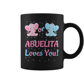 2024 Abuelita Abuela Gender Reveal Pink Or Blue Matching Coffee Mug - Seseable