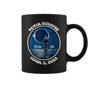 2024 Eclipse Erie Pa Tower Lake Ere April Path Of Totality Coffee Mug - Monsterry CA