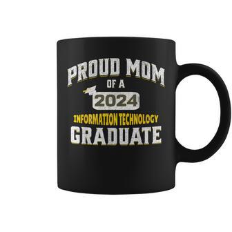 2024 Matching Proud Mom 2024 Information Technology Graduate Coffee Mug | Mazezy UK