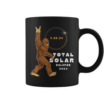 2024 Solar Eclipse Bigfoot Wearing Solar Eclipse Glasses Fun Coffee Mug - Seseable