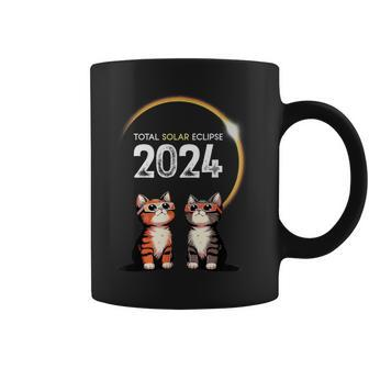 2024 Solar Eclipse Cat Wearing Solar Eclipse Glasses Coffee Mug - Monsterry DE