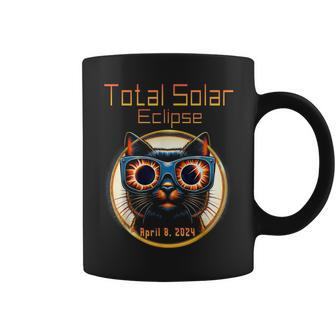 2024 Solar Eclipse Cat Wearing Solar Eclipse Glasses Eclipse Coffee Mug - Thegiftio UK