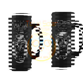 2024 Solar Eclipse Cat Wearing Solar Eclipse Glasses Eclipse Coffee Mug - Thegiftio
