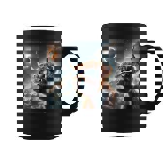 2024 Solar Eclipse Highland Cow Wearing Glasses Totality Coffee Mug | Seseable UK