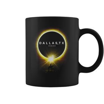 2024 Solar Eclipse As Seen From Dallas Texas For Texans Coffee Mug - Monsterry DE