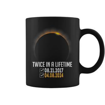 2024 Solar Eclipse Twice In Lifetime April 08 2024 Coffee Mug - Monsterry